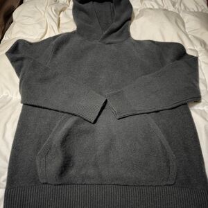 Vince $495 100% Cashmere Gray Hoodie Sz XS